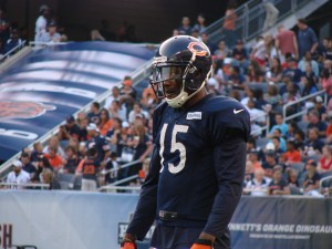Brandon Marshall (15) had an intense practice at Soldier Field. Photo: Omar Urena (Grafico Sports)