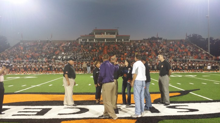 An act of generosity: Merrillville Pirates giving support to Julie Schroeder and the 'Play for Jake Foundation'