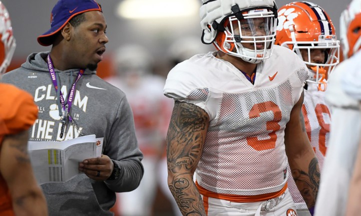 Clemson football practice